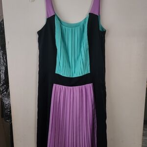 Betsey Johnson Multicolor Pleated Dress